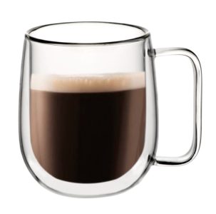 double wall glass coffee cup