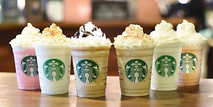 what types of frappuccinos are there