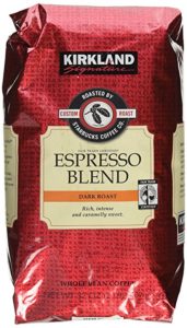 Kirkland Signature Starbucks Espresso Blend Dark Roast coffee beans