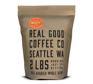 Real Good Coffee Co Whole Bean Coffee, Breakfast Blend Light Roast